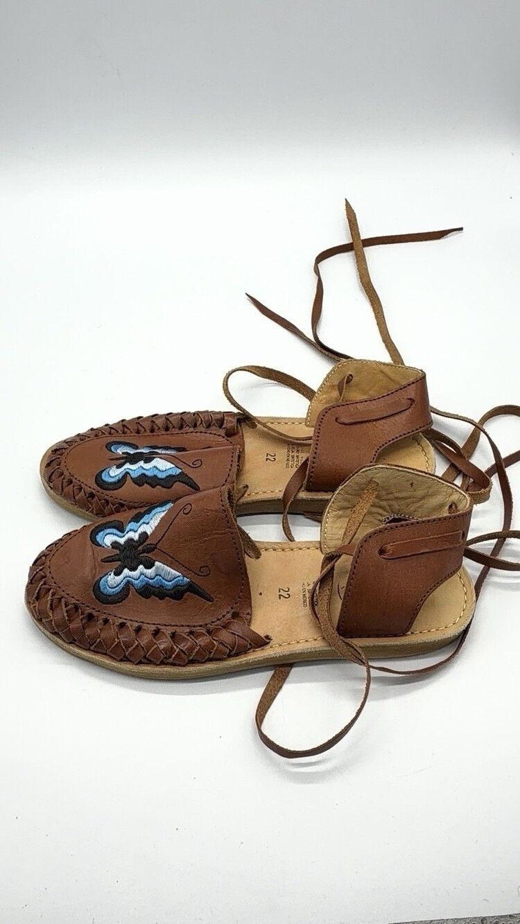 100 Authentic Mexican Butterfly Huarache Sandals With Straps  size 22